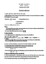Đề ôn thi vào Lớp 10 THPT môn Vật lý - Năm học 2017-2018